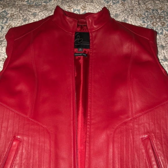Venus Williams Red Leather jacket - Picture 1 of 7